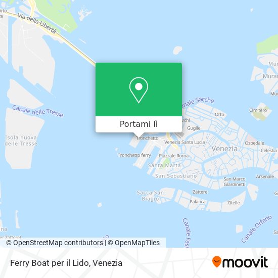 Mappa Ferry Boat per il Lido