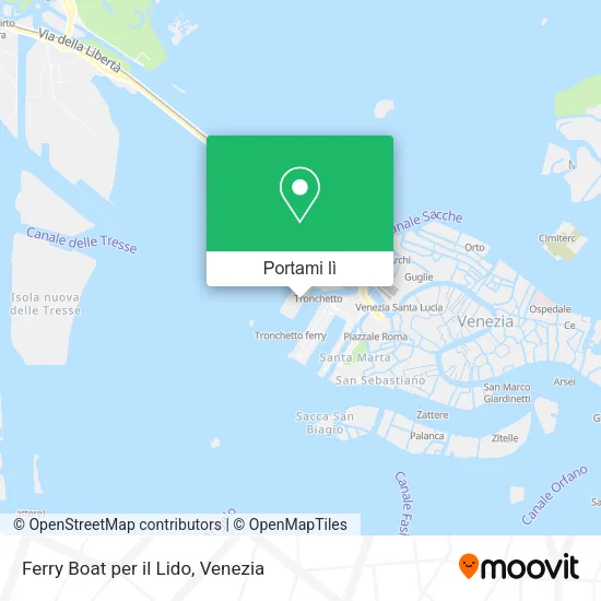 Mappa Ferry Boat per il Lido