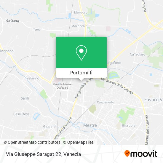 Mappa Via Giuseppe Saragat 22