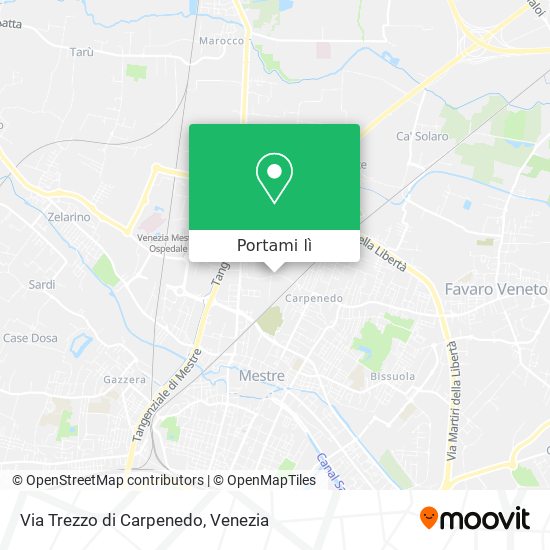 Mappa Via Trezzo di Carpenedo