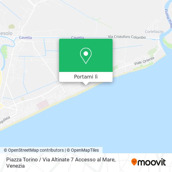 Mappa Piazza Torino / Via Altinate 7 Accesso al Mare