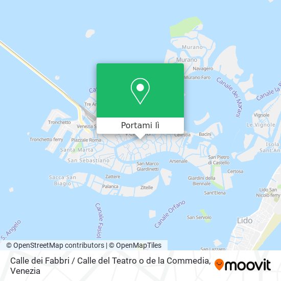 Mappa Calle dei Fabbri / Calle del Teatro o de la Commedia