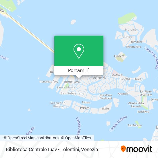 Mappa Biblioteca Centrale Iuav - Tolentini
