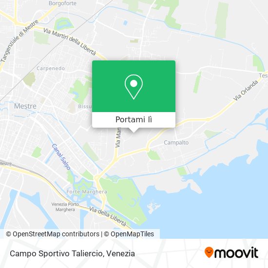 Mappa Campo Sportivo Taliercio