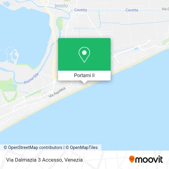 Mappa Via Dalmazia 3 Accesso