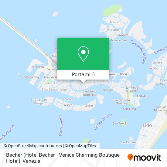 Mappa Becher (Hotel Becher - Venice Charming Boutique Hotel)