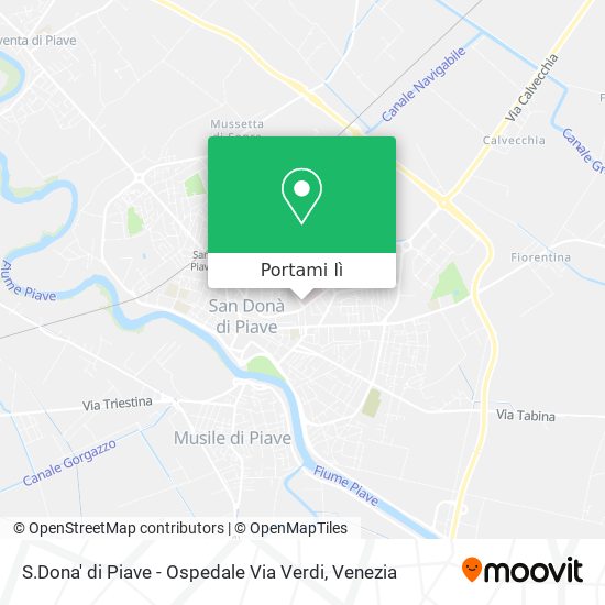 Mappa S.Dona' di Piave - Ospedale Via Verdi