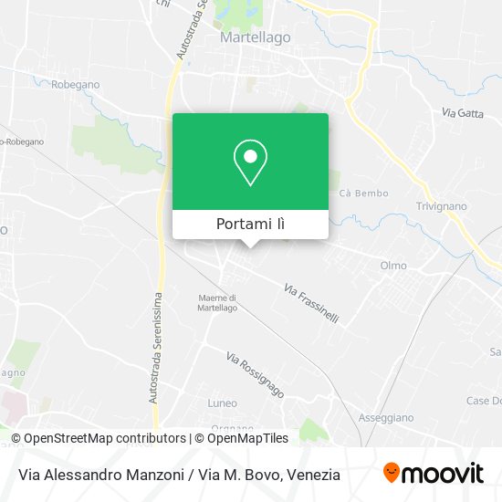 Mappa Via Alessandro Manzoni / Via M. Bovo