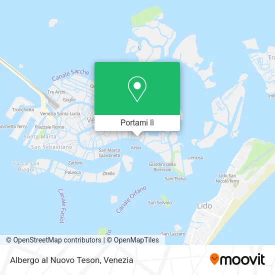 Mappa Albergo al Nuovo Teson