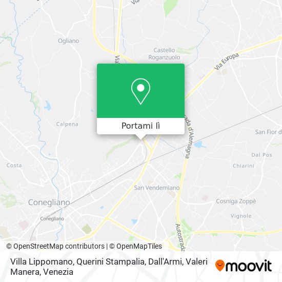 Mappa Villa Lippomano, Querini Stampalia, Dall'Armi, Valeri Manera