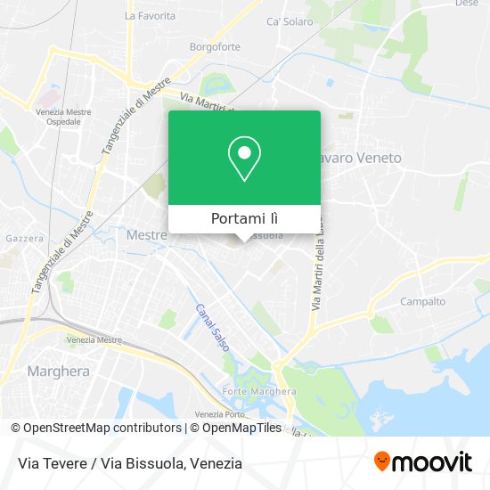 Mappa Via Tevere / Via Bissuola