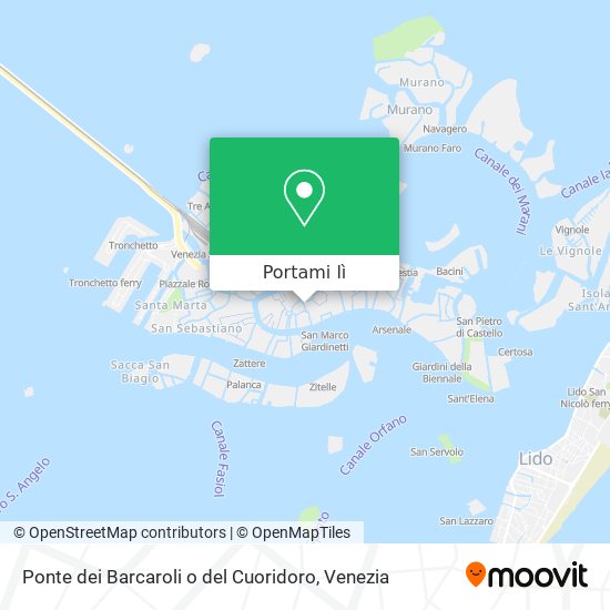 Mappa Ponte dei Barcaroli o del Cuoridoro