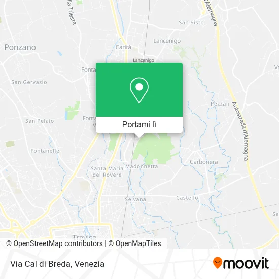 Mappa Via Cal di Breda
