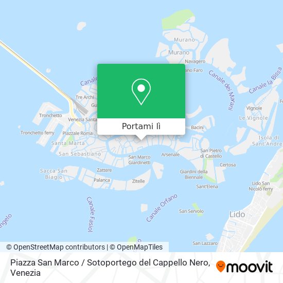 Mappa Piazza San Marco / Sotoportego del Cappello Nero