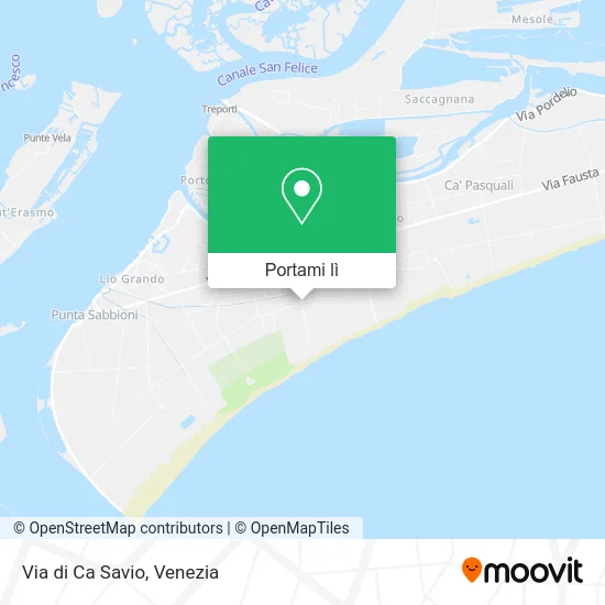 Mappa Via di Ca  Savio