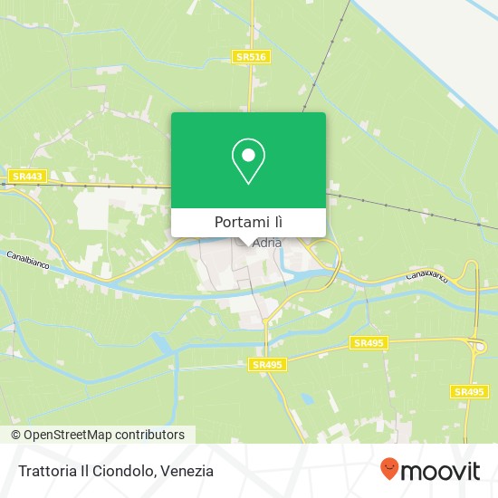 Mappa Trattoria Il Ciondolo, 45011 Adria