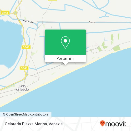 Mappa Gelateria Piazza Marina, Via Montello, 6 30016 Jesolo