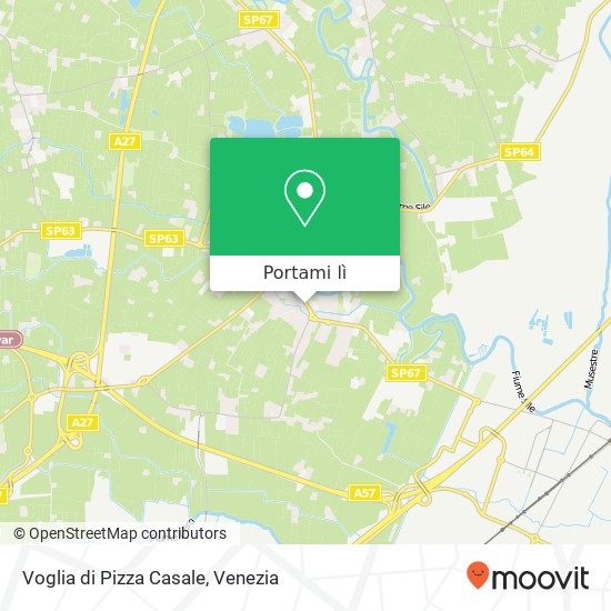 Mappa Voglia di Pizza Casale, Via Roma, 22 31032 Casale sul Sile