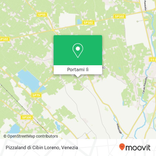 Mappa Pizzaland di Cibin Loreno, Via Strada di Ponzano 31050 Ponzano Veneto