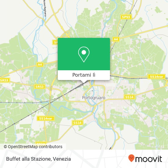 Mappa Buffet alla Stazione, Via Armando Diaz, 20 30026 Portogruaro