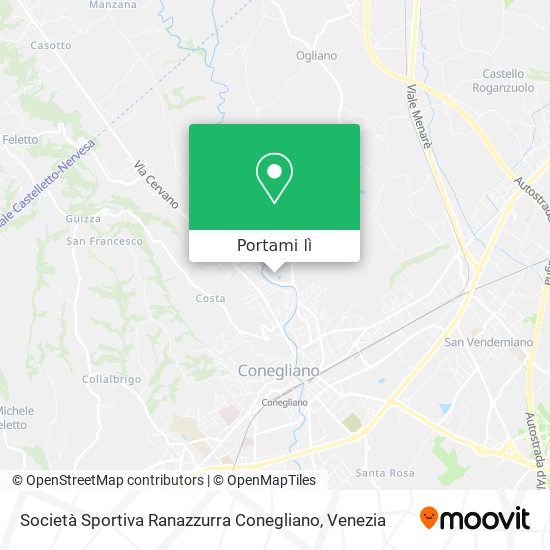 Mappa Società Sportiva Ranazzurra Conegliano