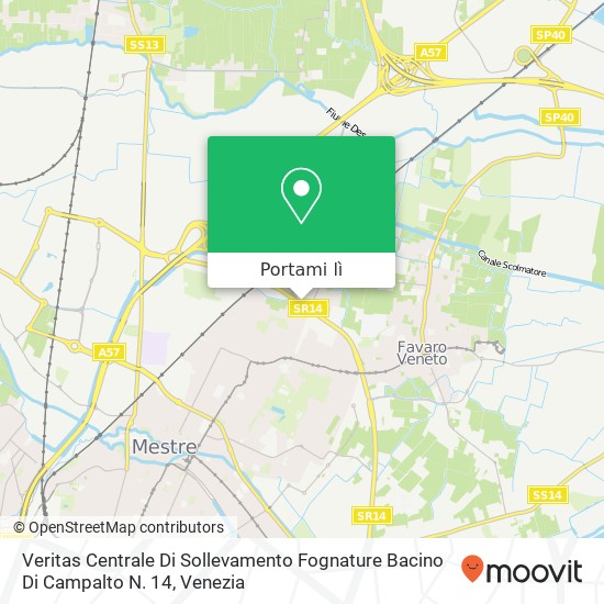 Mappa Veritas Centrale Di Sollevamento Fognature Bacino Di Campalto N. 14