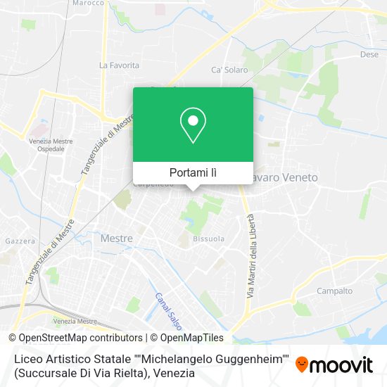 Mappa Liceo Artistico Statale ""Michelangelo Guggenheim"" (Succursale Di Via Rielta)