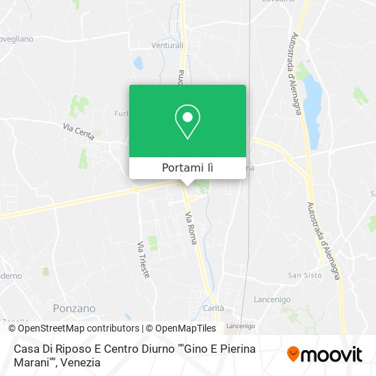 Mappa Casa Di Riposo E Centro Diurno ""Gino E Pierina Marani""