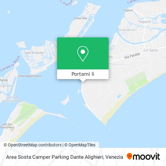 Mappa Area Sosta Camper Parking Dante Alighieri