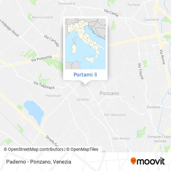 Mappa Paderno - Ponzano