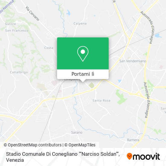 Mappa Stadio Comunale Di Conegliano ""Narciso Soldan""