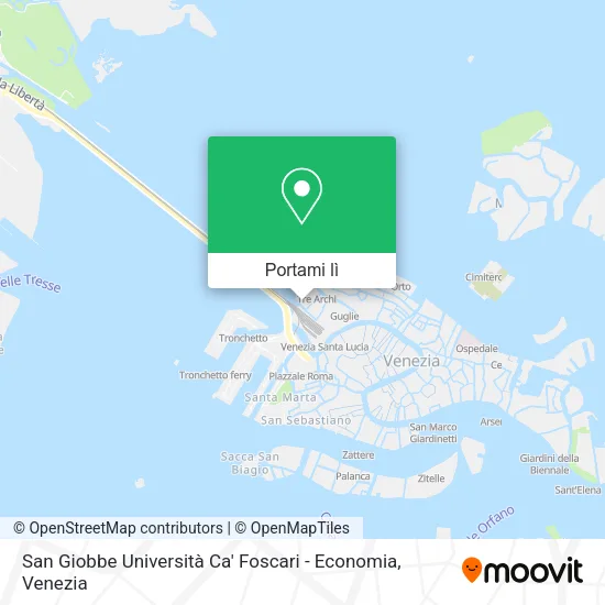 Mappa San Giobbe Università Ca' Foscari - Economia