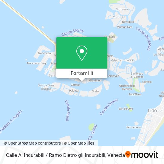 Mappa Calle Ai Incurabili / Ramo Dietro gli Incurabili