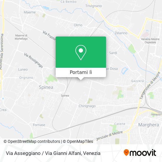Mappa Via Asseggiano / Via Gianni Alfani