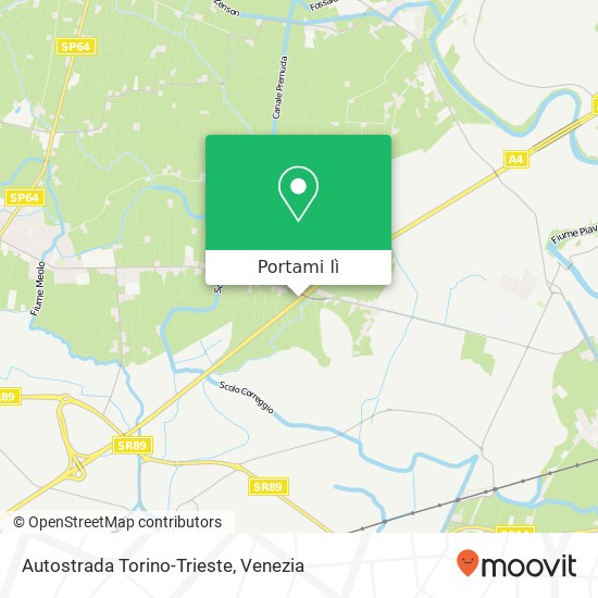 Mappa Autostrada Torino-Trieste