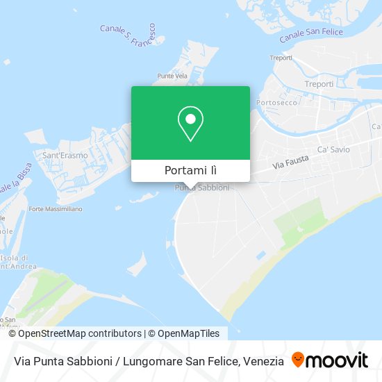 Mappa Via Punta Sabbioni / Lungomare San Felice
