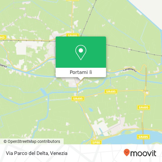 Mappa Via Parco del Delta