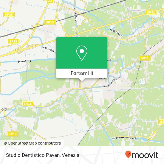 Mappa Studio Dentistico Pavan