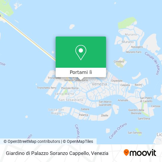 Mappa Giardino di Palazzo Soranzo Cappello