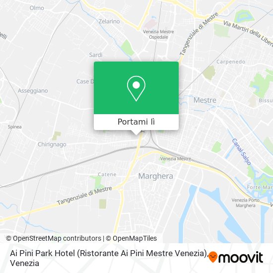Mappa Ai Pini Park Hotel (Ristorante Ai Pini Mestre Venezia)