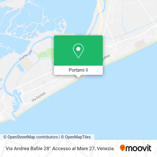 Mappa Via Andrea Bafile 28° Accesso al Mare 27