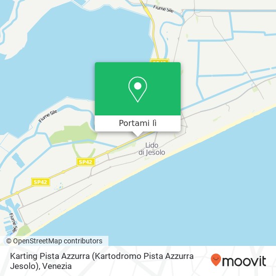 Mappa Karting Pista Azzurra (Kartodromo Pista Azzurra Jesolo)