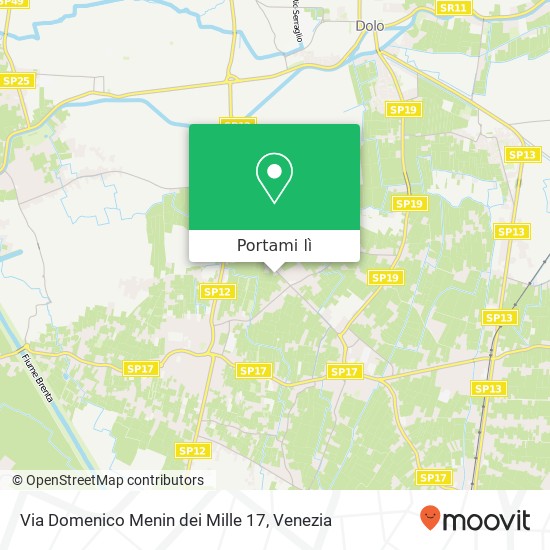 Mappa Via Domenico Menin dei Mille 17
