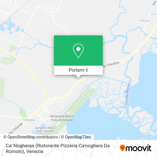 Mappa Ca' Nogheras (Ristorante Pizzeria Ca'noghera Da Romolo)