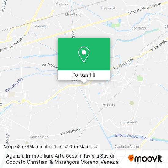 Mappa Agenzia Immobiliare Arte Casa in Riviera Sas di Coccato Christian. & Marangoni Moreno