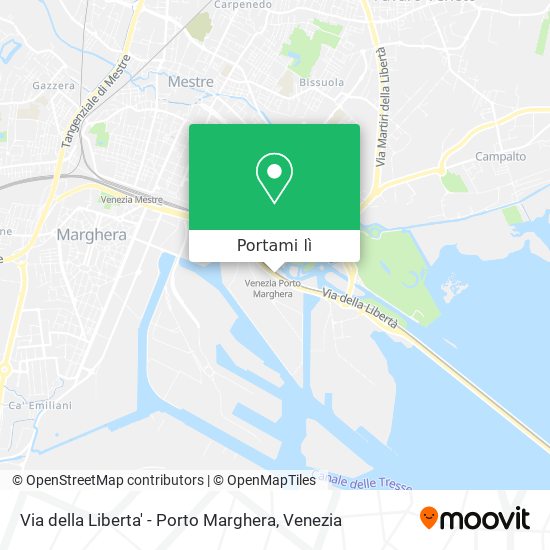 Mappa Via della Liberta' - Porto Marghera