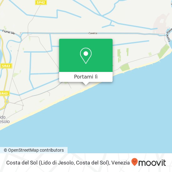 Mappa Costa del Sol (Lido di Jesolo, Costa del Sol)