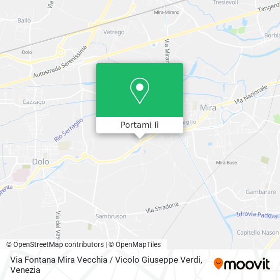 Mappa Via Fontana Mira Vecchia / Vicolo Giuseppe Verdi