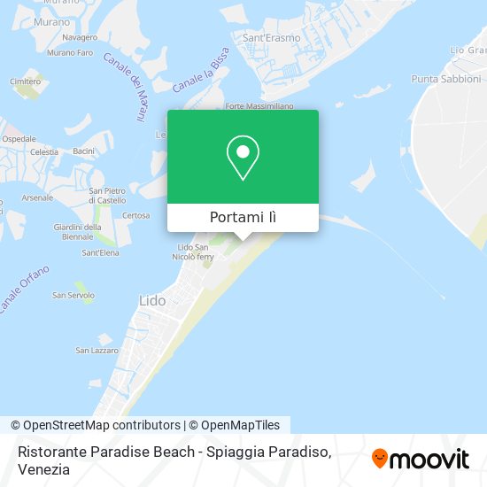 Mappa Ristorante Paradise Beach - Spiaggia Paradiso