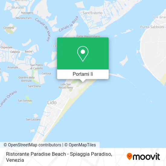 Mappa Ristorante Paradise Beach - Spiaggia Paradiso